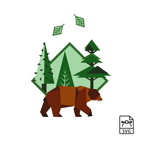 Oso pardo - Gráfico vectorial