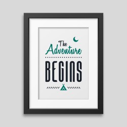 Póster enmarcado «La aventura comienza»